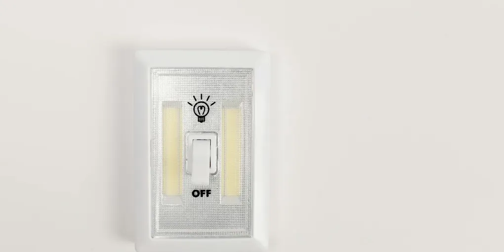 Dimmer switch installation showing wall switch wiring for adjustable light control